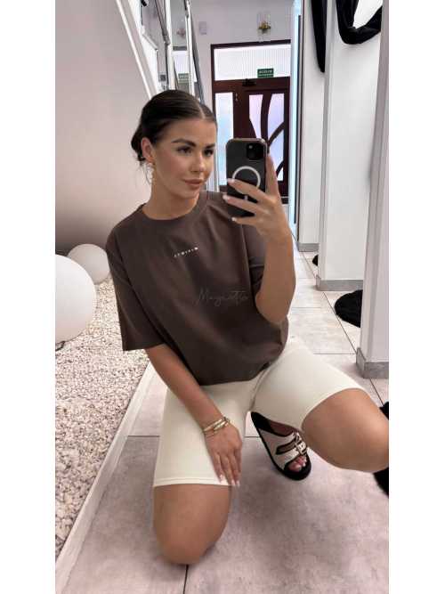 BC541 T-shirt Bocca Minimal Czekoladowy