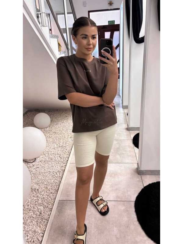 BC541 T-shirt Bocca Minimal Czekoladowy