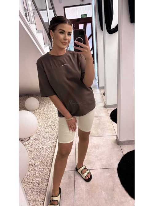 BC541 T-shirt Bocca Minimal Czekoladowy