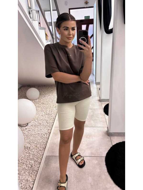 BC541 T-shirt Bocca Minimal Czekoladowy