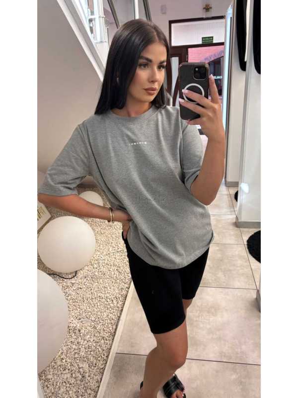 BC541 T-shirt Bocca Minimal Ciemny Szary