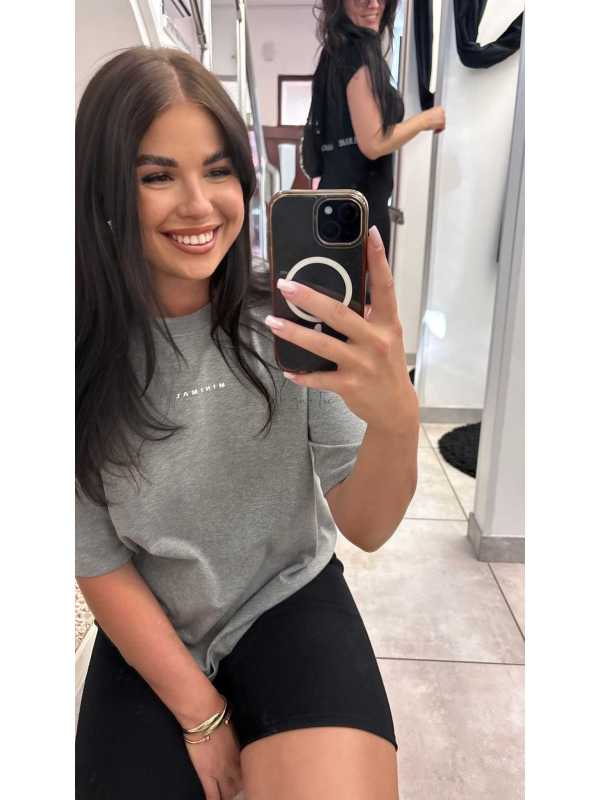 BC541 T-shirt Bocca Minimal Ciemny Szary