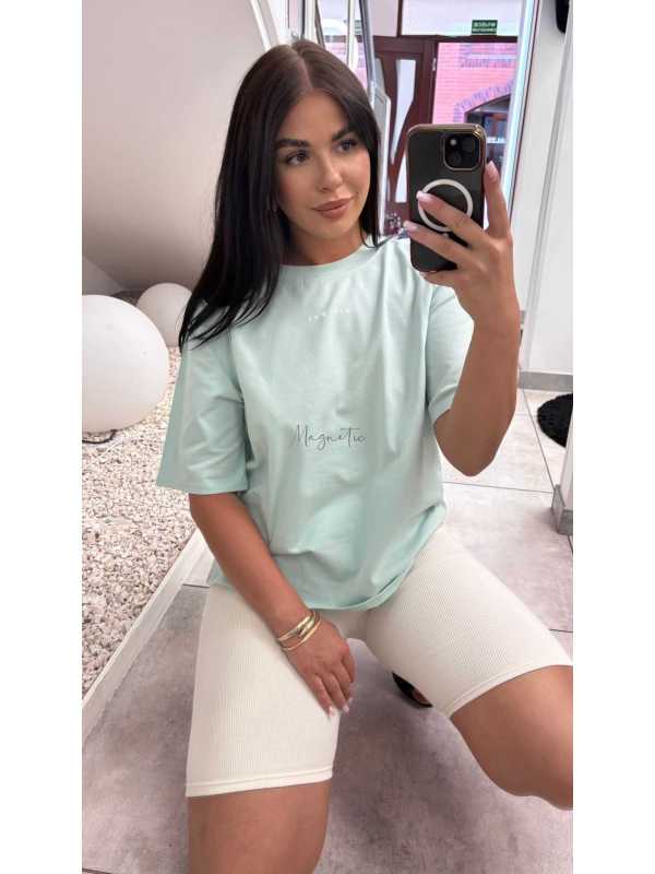 BC541 T-shirt Bocca Minimal Miętowy