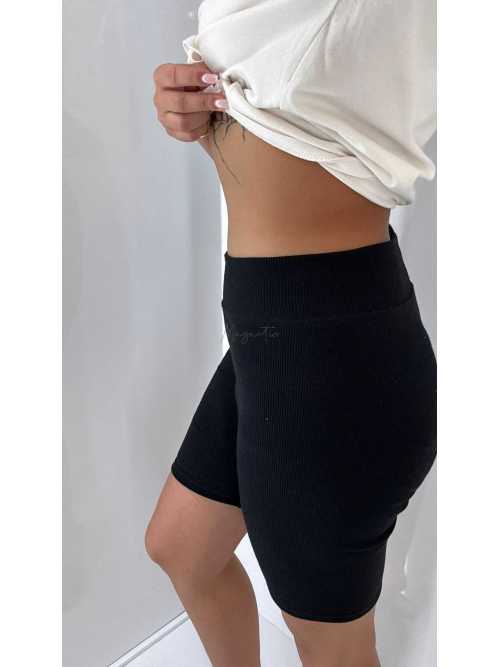 BC542 Elastyczne Kolarki Prążek Bawełna Czarne