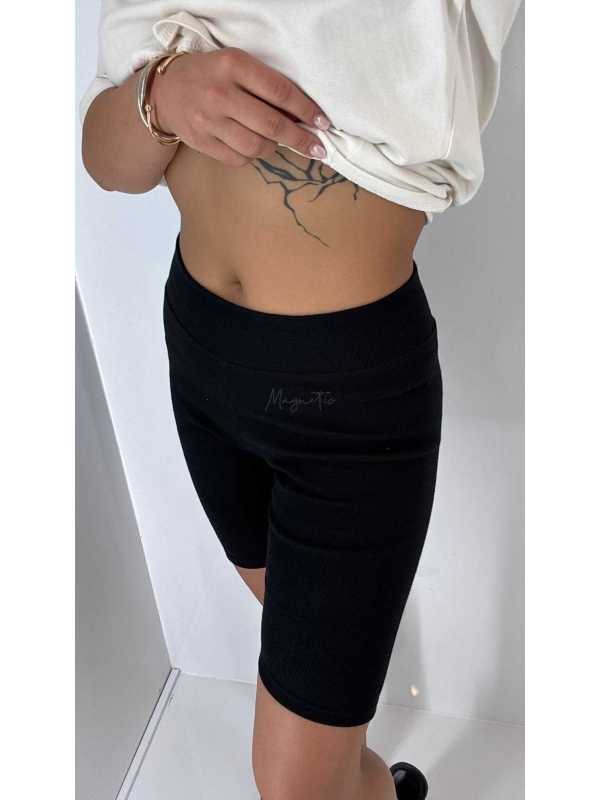 BC542 Elastyczne Kolarki Prążek Bawełna Czarne