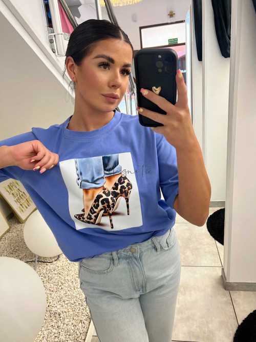 BC546 T-shirt Bocca Gładki Szpilka Very Pery