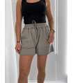 CH575 Szorty Spodenki Damskie Bawełniane Szare