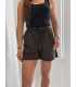 CH575 Szorty Spodenki Damskie Bawełniane Czekolada