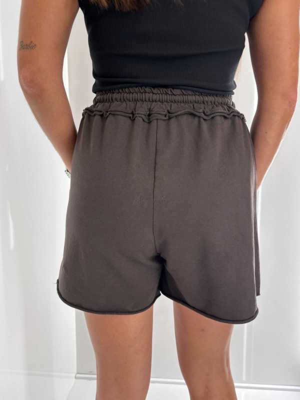 CH574 Szorty Spodenki Damskie Bawełniane Czekolada