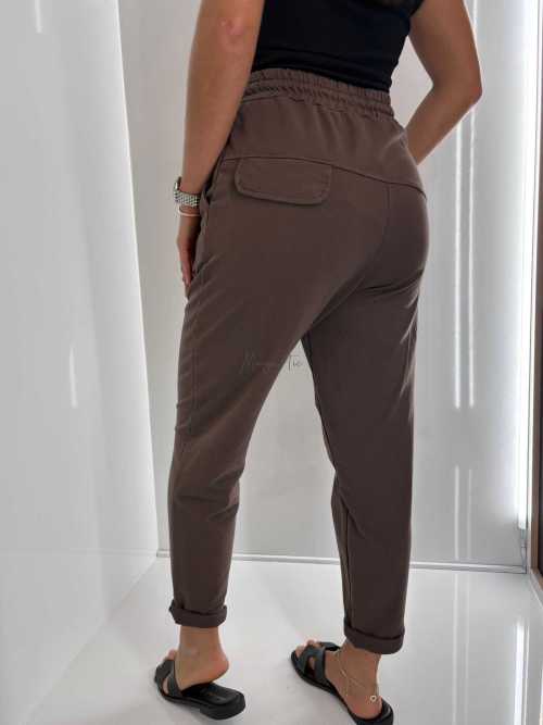 CH577 Spodnie Dresowe Wiya Italy Czekolada