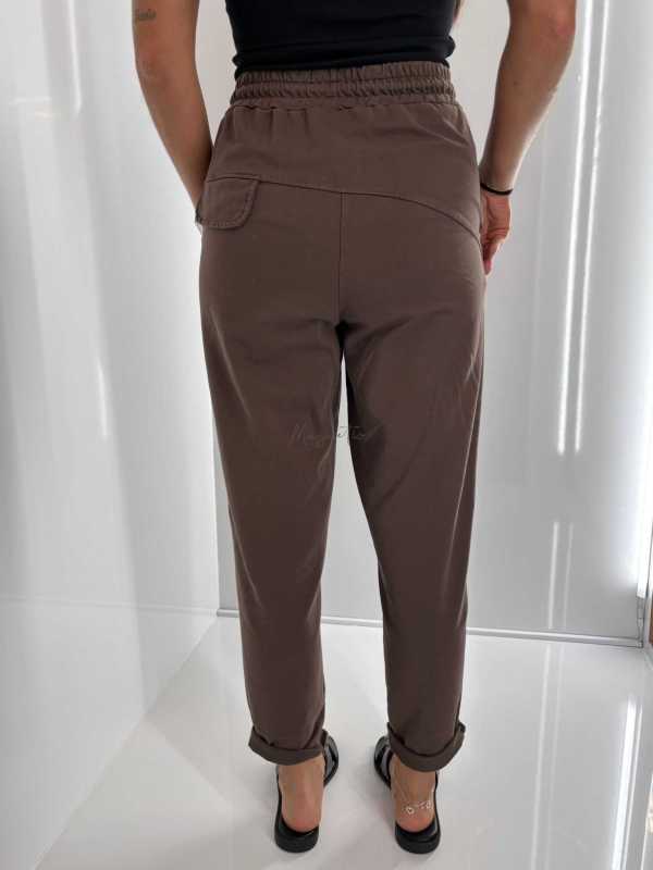 CH577 Spodnie Dresowe Wiya Italy Czekolada