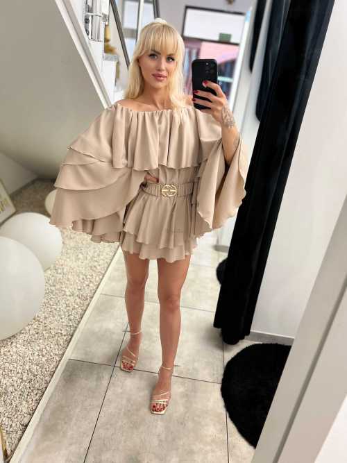 ML520 Kombinezon ESPANIOL Szeroki Rękaw Beżowy