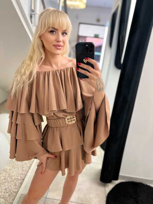 ML520 Kombinezon ESPANIOL Szeroki Rękaw Mocca