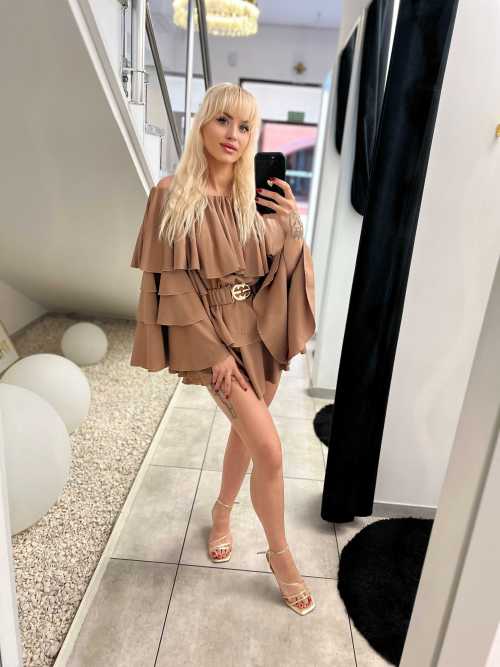 ML520 Kombinezon ESPANIOL Szeroki Rękaw Mocca