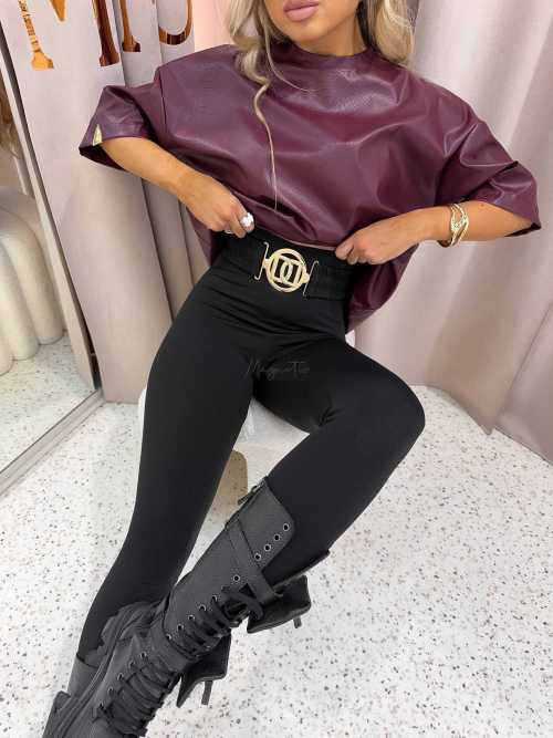 LM828 Modelujące Legginsy La Monne + Pasek Czarne