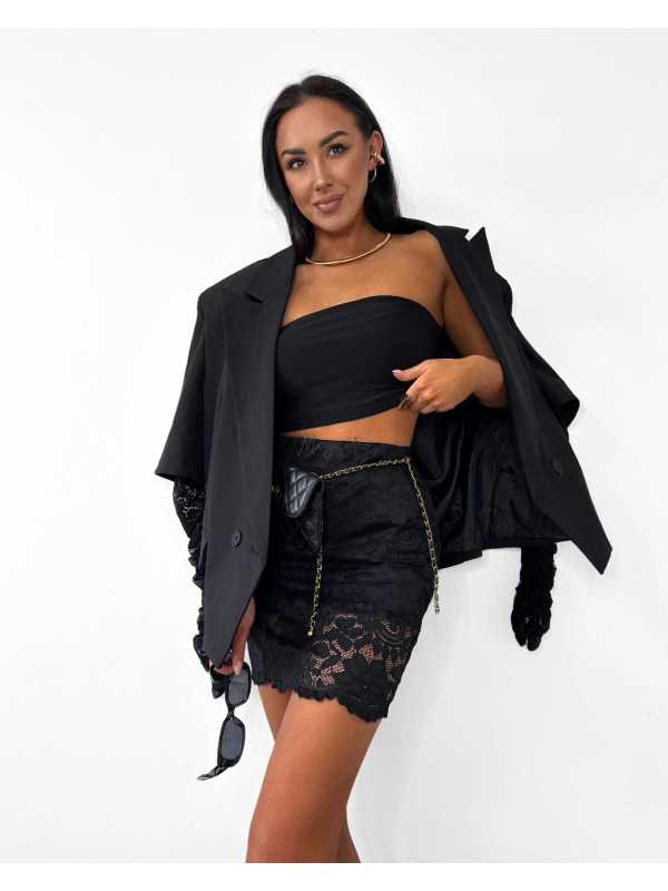 LM947 Top Opaska na biust  Czarna