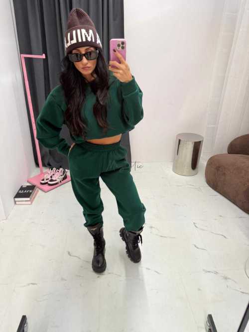 LM913 Komplet Dresowy La Milla Butelkowa Zieleń