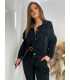 DM807 Kurtka Damska ze Sztruksu Czarna