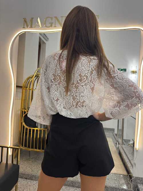 LM164 Spódnico-Spodenki La Milla Czarne z Kokardą