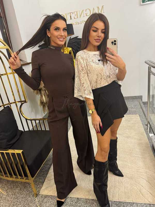 LM164 Spódnico-Spodenki La Milla Czarne z Kokardą