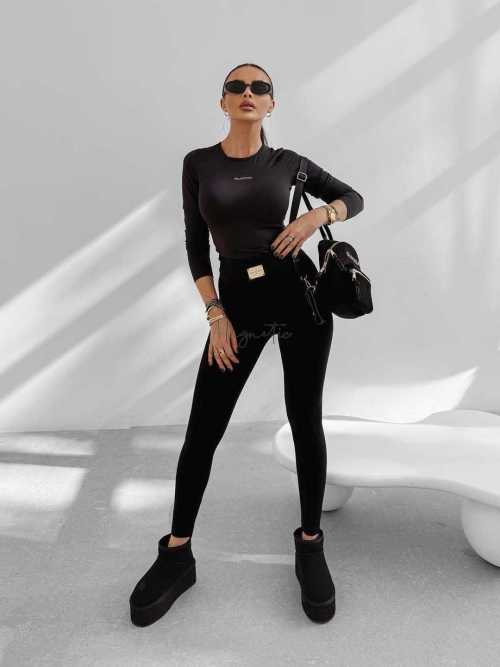 OLV869 Legginsy Modelujące Ola Voga VIROIA Złota Blaszka