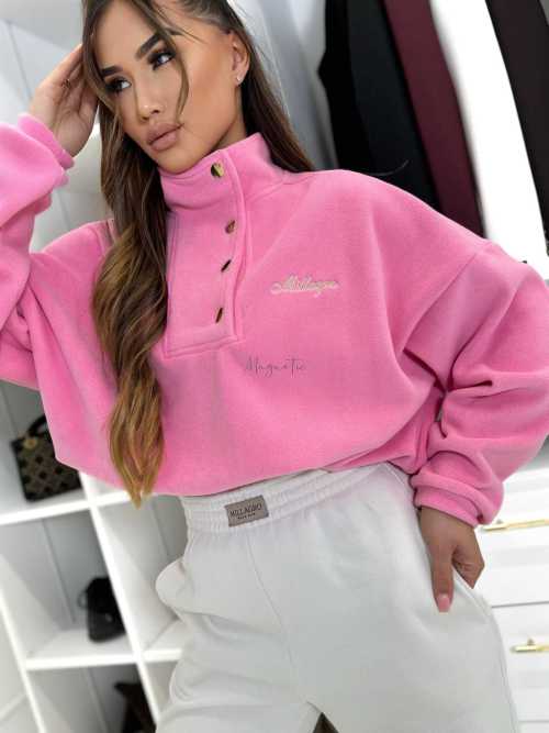 ML056 Bluza Damska Polarek Millagro Różowa