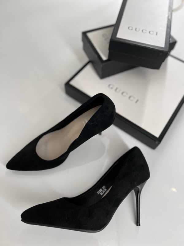 B033 Czarne Klasyczne Czółenka na Szpilce