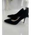 B033 Czarne Klasyczne Czółenka na Szpilce