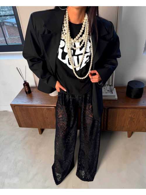 LM264 Marynarka La Milla Wigilia Czarna