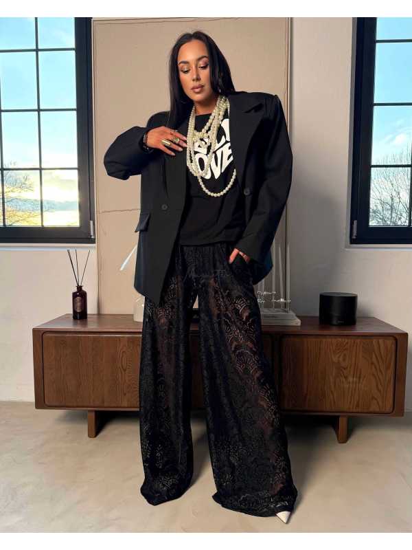 LM264 Marynarka La Milla Wigilia Czarna