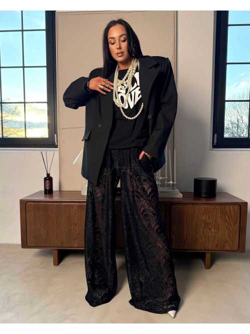 LM264 Marynarka La Milla Wigilia Czarna