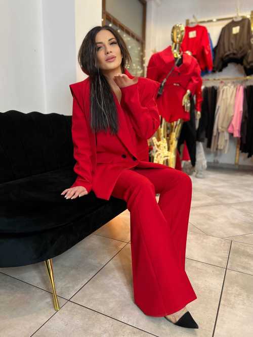 LM918 Marynarka La Milla Wigilia Czerwona