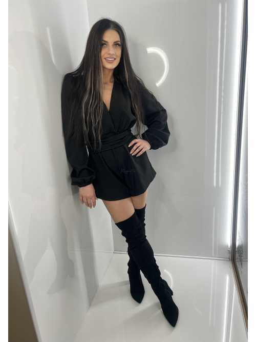 LM245 Elegancki Kombinezon Wiązany La Milla Czarny