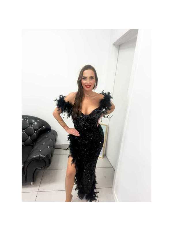 AD113 Sukienka Maxi Million Dollar Czarna