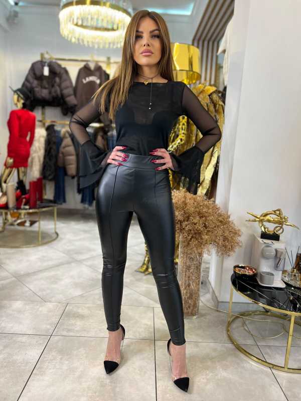 ML988 Bluzka Siatka Czarna + Baskinka