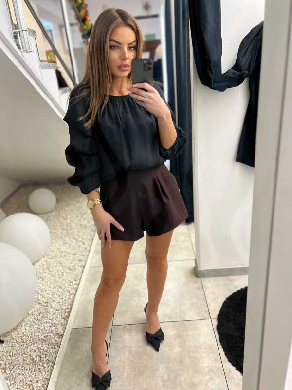 LM070 Eleganckie Spodenki La Milla Chmurka Czekolada