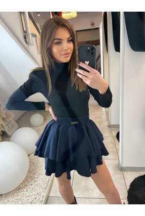 ML975 Spódnico-spodenki Falbanki Milla Granatowe