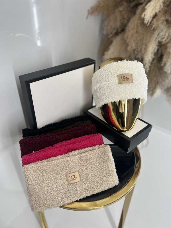 T046 Opaska na głowę Bucla Teddy Biała