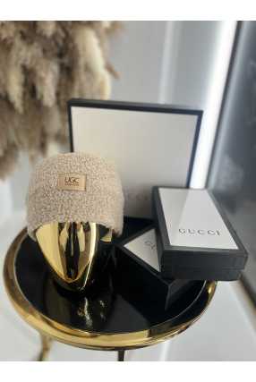 T046 Opaska na głowę Bucla Teddy Beżowa