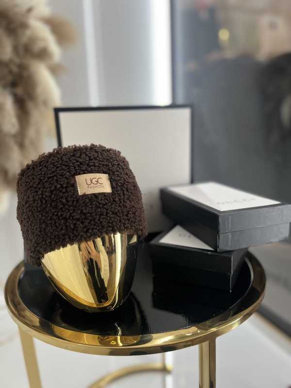 T046 Opaska na głowę Bucla Teddy Brąz Czekolada