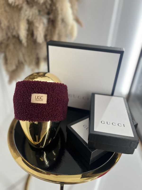 T046 Opaska na głowę Bucla Teddy Bordowa