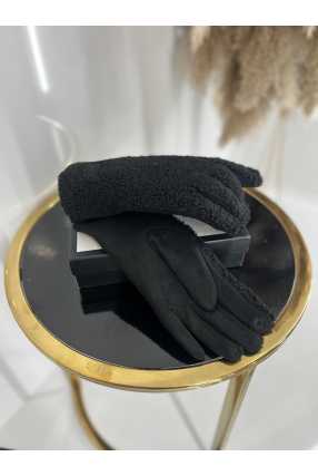 NB036 Rękawiczki Zimowe UGC Bucla/Teddy Czarne