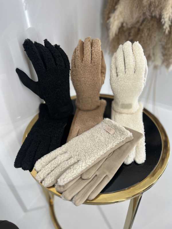 NB036 Rękawiczki Zimowe UGC Bucla/Teddy Czarne