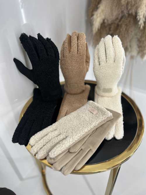 NB036 Rękawiczki Zimowe UGC Bucla/Teddy Czarne