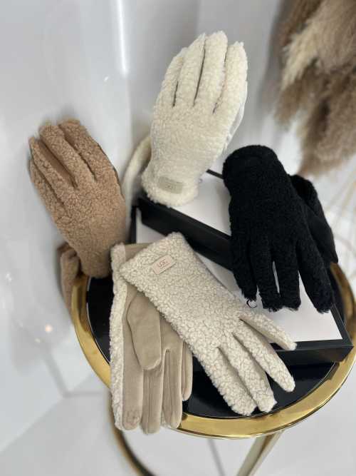 NB036 Rękawiczki Zimowe UGC Bucla/Teddy Czarne