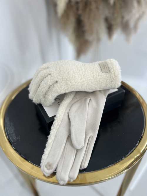 NB036 Rękawiczki Zimowe UGC Bucla/Teddy Ecru