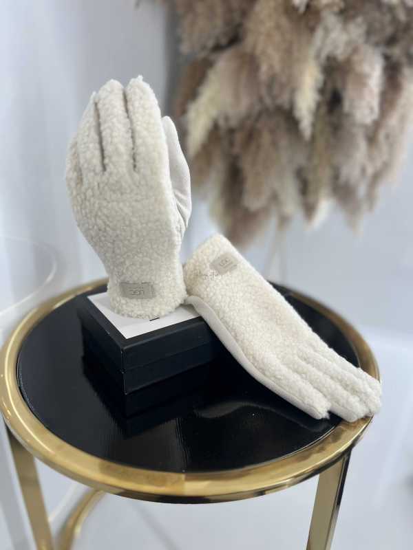 NB036 Rękawiczki Zimowe UGC Bucla/Teddy Ecru