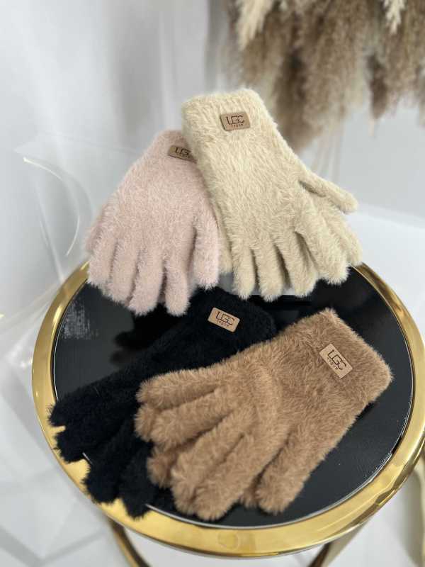 NB035 Rękawiczki Zimowe UGC Alpaka Pudrowy Róż