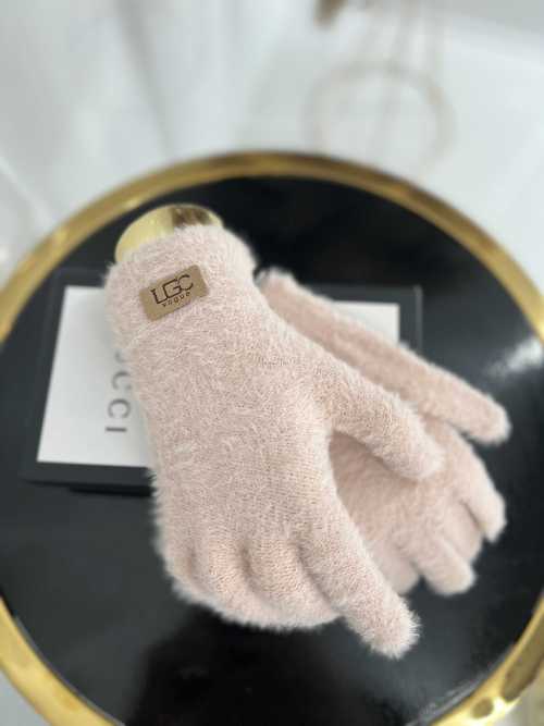 NB035 Rękawiczki Zimowe UGC Alpaka Pudrowy Róż