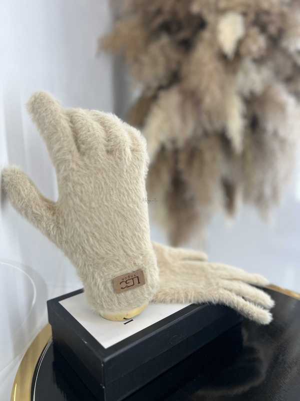 NB035 Rękawiczki Zimowe UGC Alpaka Beżowe